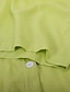 cheap Dresses-Women&#039;s Short Mini Dress Shirt Dress Green White Long Sleeve Split Patchwork Button Pure Color Shirt Collar Spring Summer Stylish Casual Modern 2022 Loose M L XL 2XL 3XL