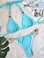 abordables Conjuntos de bikini-Mujer Bañadores Bikini 2 piezas Normal Traje de baño Brillante Color sólido Inmersión Vacaciones Moda Trajes de baño