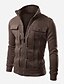 cheap Men&#039;s Jackets &amp; Coats-Men&#039;s Winter Jacket Winter Coat Solid Color Zipper Business Casual Thermal Warm Light Gray Dark Gray Brown White Black