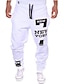 cheap Sweatpants-Men&#039;s Sweatpants Joggers Trousers Drawstring Print Active Sporty Casual Street Sports Daily Wear Micro-elastic Letter Other Prints Black / Red Black White S M L