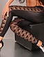 abordables Leggings-Femme Legging Polyester Taille médiale Toute la longueur Noir Eté
