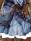 halpa Kuvioidut mekot-Naisten Rento mekko Väljä mekko Midimekko Sininen Apila Hihaton Painettu väärennetty kaksiosainen Kevät Kesä Tiukka pyöreä kaula-aukko Vapaa-aika Viikonloppu Loose Fit 2023 S M L XL XXL 3XL