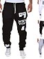 cheap Men&#039;s Pants-Men&#039;s Sporty Active Drawstring Print Loose Active Relaxed Full Length Pants Micro-elastic Street Sports Letter Mid Waist Loose Black / Red Black Dark Gray Light gray White S M L XL XXL / Weekend