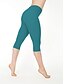 זול טייצים-בגדי ריקוד נשים טייץ חותלות מכנסי קפרי תערובת כותנה אפור ירוק 7 נקודות אפור כותנה 7 נקודות לבן כותנה מותניים גבוהים ספורט יום יומי יומי יוגה סטרצ&#039;י (נמתח) אורך עגל קל משקל S M L XL XXL / רזה