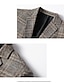 cheap Men&#039;s Jackets &amp; Coats-Men&#039;s Blazer Sport Jacket Sport Coat Thermal Warm Breathable Work Business Daily Single Breasted Peaked Lapel Business Elegant Jacket Outerwear Plaid / Check Pocket Yellow Gray