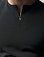 levne Pánská trička pro volný čas-Pánské Tričko Polokošile na zip Tričko s dlouhým rukávem Bez vzoru Henley Ležérní Dovolená Krátký rukáv Zip Oblečení Lehký Klasické Na běžné nošení Sval
