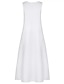 cheap Maxi Dresses-Women&#039;s A Line Dress Maxi long Dress Blue White Khaki Red Sleeveless Color Block Print Spring Summer Round Neck Casual Modern Loose 2022 S M L XL XXL 3XL 4XL 5XL / Plus Size / Plus Size