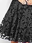 cheap Romantic Lace Dresses-Women&#039;s A Line Dress Mini Dress Blue Black Red Short Sleeve Solid Color Pure Color Embroidered Lace Spring Summer Round Neck Elegant Romantic Vintage Party Slim 2023 S M L XL XXL XXXL 4XL 5XL