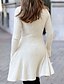 tanie Sukienki sweterkowe-damska sukienka sweterkowa sukienka zimowa biała sukienka biała długi rękaw czysty kolor koronka warstwowe plus wysoki niski zimowy jesień golf zabudowany dekolt stylowy elegancki na co dzień 2022 s