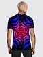 ieftine Tricouri 3D Bărbați-Bărbați Unisex Tricou Tipărire 3D Imprimeu Grafic Dungă spiralată Stil Nautic Zilnic Concediu Imprimeu Manșon scurt Topuri Casual Designer  Mare si inalt Albastru piscină / Vară