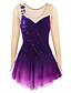 cheap Ice Skating Dresses , Pants &amp; Jackets-Figure Skating Dress Women&#039;s Girls&#039; Ice Skating Dress Outfits Violet White Purple Spandex High Elasticity Competition Skating Wear Handmade Crystal / Rhinestone Long Sleeve Ice Skating Figure Skating