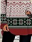 cheap T shirt Dresses-Women&#039;s T Shirt Dress Tee Dress Short Mini Dress Red Long Sleeve Geometric Snowflake Animal Print Fall Winter Round Neck Stylish Casual 2021 S M L XL XXL 3XL