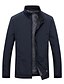 cheap Men&#039;s Outerwear-Men&#039;s Puffer Jacket Fall Winter Sport Daily Regular Coat Windproof Warm Regular Fit Business Casual Jacket Long Sleeve Pocket Solid Color Black Blue Black