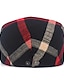 cheap Men&#039;s Hats-Men&#039;s Flat Cap Black Red Cotton Two tone 1920s Fashion Casual Outdoor Outdoor Daily Plaid Sun Protection Comfort Warm Breathable