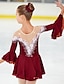 billige Kunstløp-Figure Skating Dress Women&#039;s Girls&#039; Ice Skating Dress Violet White Yellow Patchwork Flower Mesh High Elasticity Training Practice Competition Skating Wear Handmade Floral Botanical Half Sleeve Ice