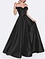 cheap Prom Dresses-A-Line Prom Dresses Sparkle Dress Engagement Prom Floor Length Short Sleeve Off Shoulder Sequined with Sleek Draping 2024