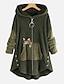 cheap Sherpa Jackets-Women&#039;s Plus Size Teddy Coat Animal Casual Long Sleeve V Wire Regular Fall Winter Green Pink Dark Gray L XL XXL 3XL 4XL