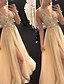 cheap Maxi Dresses-Women&#039;s Swing Dress Maxi long Dress Gold Sleeveless Solid Color Split Mesh Patchwork Fall Spring V Neck Hot Elegant Sexy Party Club Slim 2021 S M L XL