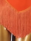 abordables Patinage Artistique-Robe de Patinage Artistique Femme Fille Patinage Robes Tenue Orange Patchwork Franges Maille Spandex Haute élasticité Entraînement Professionnel Compétition Tenue de Patinage Fait à la main Classique