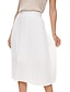 cheap Midi Skirts-Women&#039;s Skirt Midi Pleated Chiffon Long Skirt Cotton Lined Casual Black White Pink Skirts Summer S M L