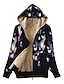 cheap Coats &amp; Trench Coats-Women&#039;s Coat Fall Winter Daily Coat Warm Regular Fit Casual Jacket Long Sleeve Print Butterfly Purple Red Navy Blue