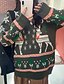 preiswerte Pullover-damen weihnachtspullover pullover hässlicher pullover gestrickt tier stylisch lässig weich langarm pullover strickjacken rundhalsausschnitt herbst winter blau grün rot