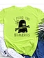 cheap Women&#039;s T-shirts-Women&#039;s T shirt Tee Designer Hot Stamping Graphic Graphic Prints Design Letter Short Sleeve Round Neck Halloween Daily Print Clothing Clothes Designer Basic Halloween Green White Black
