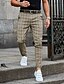 cheap Men&#039;s Pants-Men&#039;s Casual / Sporty Print Chinos Full Length Pants Inelastic Daily Weekend Lattice Mid Waist Breathable Soft Grey Khaki S M L XL XXL