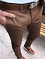 cheap Men&#039;s Pants &amp; Shorts-Men&#039;s Basic Chinos Tapered pants Full Length Pants Solid Colored Mid Waist Black Light gray Dark Gray Brown S M L XL XXL