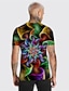 cheap Men&#039;s 3D T-shirts-Men&#039;s Unisex T shirt 3D Print Graphic Prints Spiral Stripe Crew Neck Daily Holiday Print Short Sleeve Tops Casual Designer Big and Tall Rainbow / Summer