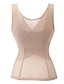 preiswerte Taillentrainer-Korsett Damen Taillentrainer Korsetts Shapewear B¨¹ro Laufen Fitnessstudio Yoga Schwarz Beige Sport Atmungsaktiv Komfortabel Haken &amp; Öse Bauchkontrolle Push-Up Hosen Verschluss vorne Einfarbig Sommer