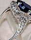 お買い得  指輪-1個 指輪 For 女性用 キュービックジルコニア パープル ブルー 結婚式 祝日 合金