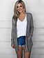 cheap Cardigans-Women&#039;s Cardigan Pocket Solid Color Basic Casual Soft Long Sleeve Regular Fit  Cardigans Open Front Fall Spring Summer Light Pink Black Gray / Daily / Going out