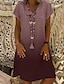 Χαμηλού Κόστους Print Φορέματα-Γυναικεία Φόρεμα ριχτό Διαβάθμιση χρώματος Στάμπα Λαιμόκοψη V Μίντι φόρεμα Βασικό Καθημερινό Καθημερινά Κοντομάνικο Κανονικό Κίτρινο Ρουμπίνι Βαθυγάλαζο Καλοκαίρι Άνοιξη Τ M L XL XXL