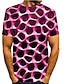 economico Geometrico-Per uomo maglietta Pop art Rotonda Nero Blu Viola Verde Rosso rosa Giornaliero Manica corta Stampa Abbigliamento Essenziale