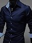 cheap Dress Shirts-Men&#039;s Shirt Dress Shirt Solid Colored Plus Size Collar Classic Collar Daily Work Long Sleeve Tops Business Wine White Black / Spring / Fall / Wash separately / Wash inside out