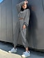 cheap Two Piece Set-Women&#039;s Basic Solid Color Casual Leisure Sports Two Piece Set Pant Loungewear Jogger Pants Hoodie Crop Tracksuit Tops