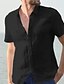 cheap Men&#039;s Clothing-Men&#039;s Shirt T-shirt Sleeve Basic Shirt Collar Standard Spring, Fall, Winter, Summer Green White Black Gray