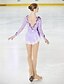 cheap Ice Skating Dresses , Pants &amp; Jackets-Figure Skating Dress Women&#039;s Girls&#039; Ice Skating Dress Outfits Violet White Black Patchwork Mesh Spandex Lace High Elasticity Competition Skating Wear Handmade Crystal / Rhinestone Long Sleeve Ice