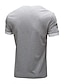 cheap Men&#039;s Clothing-Men&#039;s T shirt Color Block Round Neck Medium Spring &amp; Summer Blue Black Gray