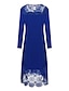 Χαμηλού Κόστους Φορέματα NYE-Γραμμή Α Κοκτέιλ Φορέματα Μεγάλο Μέγεθος Φόρεμα Φόρεμα πάρτι Επισκέπτης γάμου Μέχρι τον αστράγαλο Μακρυμάνικο Με Κόσμημα Σπαντέξ με Εισαγωγή δαντέλας Καθαρό Χρώμα 2023