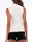 cheap Sweater Vest-Women&#039;s Sweater Vest Turtleneck Knit Polyester Knitted Summer Outdoor Home Daily Stylish Basic Casual Sleeveless Pure Color Black White Dusty Rose M L XL