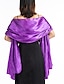 cheap Women&#039;s Shawls &amp; Wraps-Women&#039;s Women&#039;s Shawls &amp; Wraps Party Holiday Cocktail Party Silver Red Purple Scarf Pure Color / Satin / Fall / Winter / Spring / Summer