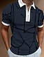 cheap Men&#039;s 3D Zipper Polo-Men&#039;s Golf Shirt Eye Collar Street Casual Zipper Short Sleeve Tops Casual Fashion Streetwear Breathable Gray / Sports / Summer
