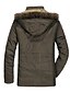 cheap Men&#039;s Outerwear-Men&#039;s Parka Daily Regular Coat Hooded Regular Fit Jacket Long Sleeve Solid Colored Black Army Green Khaki