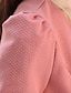 cheap Women&#039;s Blazer&amp;Suits-Women&#039;s Blazer Fall Short Bow Coat White Black Pink Fuchsia Elegant Street Spring Open Front Round Neck Regular Fit S M L XL XXL 3XL