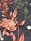 abordables Blusas y camisas de mujer-Mujer Camisa Blusa Negro Rosa Verde Ejército Graphic Floral Botón Estampado Manga Larga Diario Fin de semana Tropical Vintage Cuello Camisero Regular Flor S