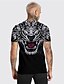 cheap Men&#039;s 3D T-shirts-Men&#039;s Unisex T shirt 3D Print Graphic Prints Tiger Crew Neck Daily Holiday Print Short Sleeve Tops Casual Designer Big and Tall Black / Summer