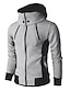 cheap Men&#039;s Clothing-Men&#039;s Hoodie Hoodies &amp; Sweatshirts Blazer Jacket Zipper Thick Fall Winter off white Grey Dark Gray