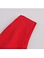 cheap Vintage Dresses-Women&#039;s Vintage Dress Semi Formal Dress Skater Dress Midi Dress Red Sleeveless Pure Color Ruched Summer Spring V Neck Vintage Party Birthday Wedding Guest Slim 2023 S M L XL XXL 3XL